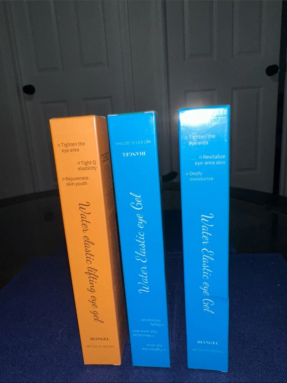 Angel Water Elastic Eye Gel Trio — Blue & Orange Packaging